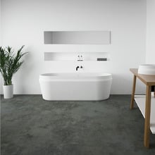 Latis 1650mm Matte White Oval Freestanding Bath